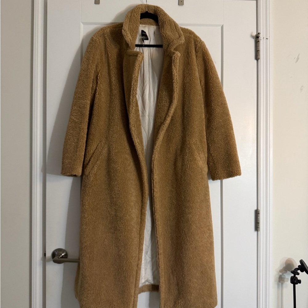 Something Navy Camel Teddy Jacket